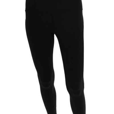 Lululemon Womens Pull On High Waist Stretch Athletic Leggings Black Size 8