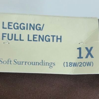Soft Surroundings NWT Womens Dark Brown Leggings Size 1X (18W/20W)