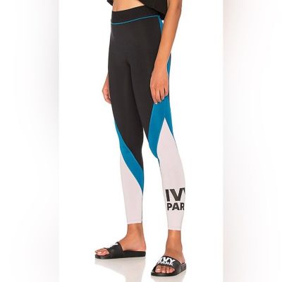 IVY PARK Colorblock Blue Black Ankle Leggings Size Medium