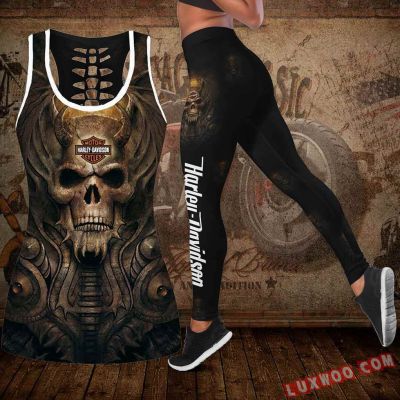 Harley--Davidson Limited Edition Woman Tanktop Legging 3D All Over Print S-5XL