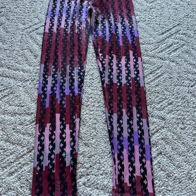 LuLaRoe Leggings One size Soft Burgundy/pink/purple/black