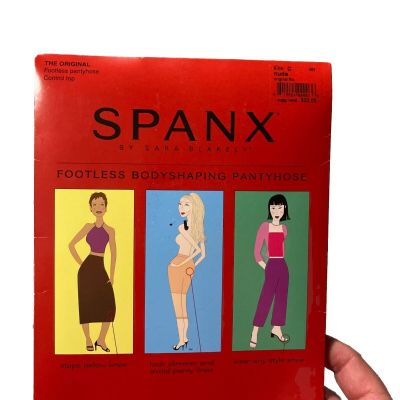 Spanx Footless Bodyshaping Pantyhose Control Top Nude Size C