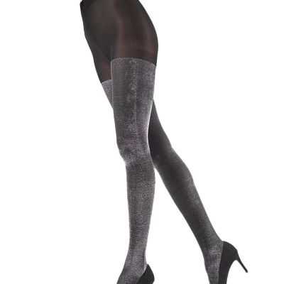 Women's Opaque Liquid Metal Nylon Tights