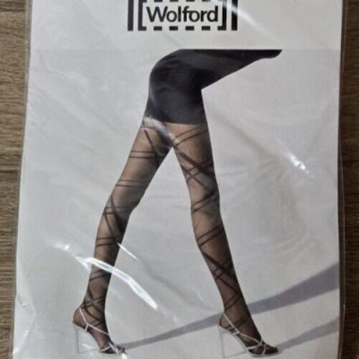 NEW Wolford Womens Graphic Chic Tights Black Size S