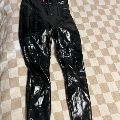 spanx 1x tall shiny leather look leggings