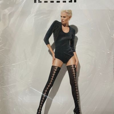 WOLFORD Phila Tights Sahara/Black 18991 Small - New - RARE