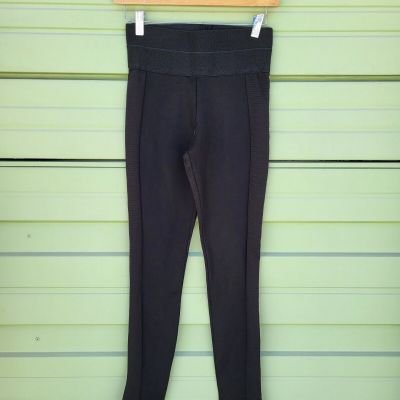 ZARA Black Zara WIDE WAIST LEGGINGS MIDLE Elastic Waist Size S #O2993B