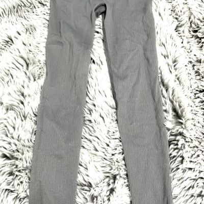 Women's Bo+Tee Grey Ribbed Leggings Size S/XS