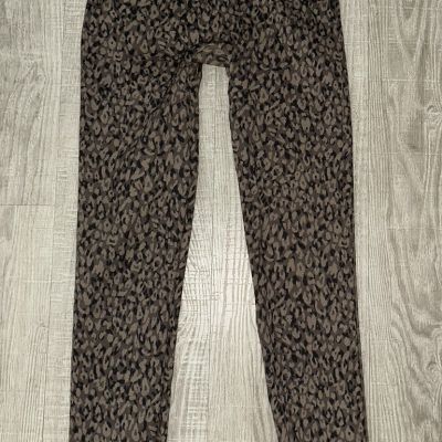 SPANX Look At Me Now Seamless Leggings Mini Leopard Print Size Small