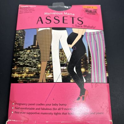 Assets by Spanx Marvelous Mama Maternity Tights Matt Opaque Black Size 2