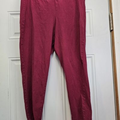 TORRID Leggings Solid Women’s Size 2X Burgundy Red Dark Pink High Waist