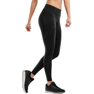 2XU Black Mid-Rise Compression Tights L17816 Woman's Size L