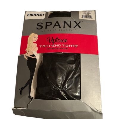 Spanx Uptown Tight End Tights Black Fishnet Size A