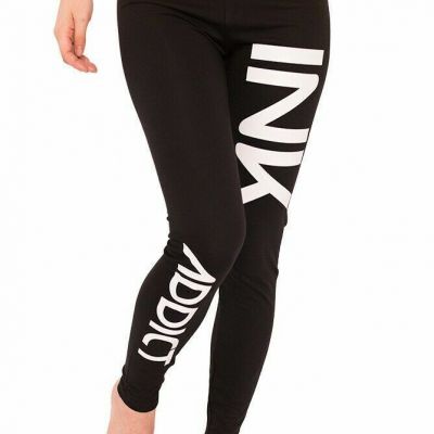 BRAND NEW InkAddict WOMENS INK Leggings BLACK / WHITE SMALL-2XLARGE TATTOO