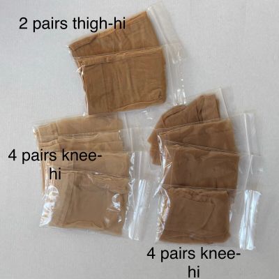 10 pairs JAPAN ST. REECIS Stocking Knee Hight & Thigh-Hi  Beige one Size E1-491