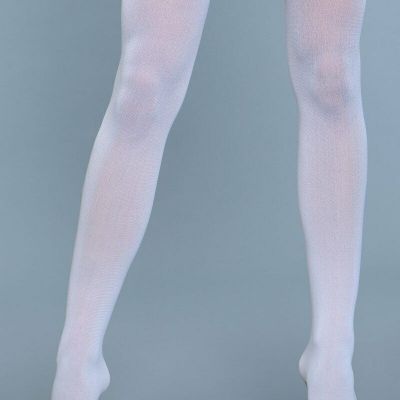 BeWicked Opaque Nylon Thigh Highs White