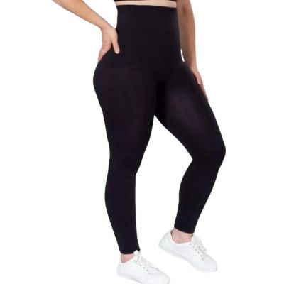 Empetua Womens High-Waist Shaping Long Leggings Plus SZ 3XL Black NEW