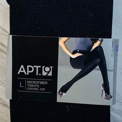 Apt. 9 Microfiber Tights Control Top Size Large Black USA NEW!