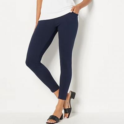 Women with Control 18W Navy Regular St. Tropez Twill Legging w/ Pockets A516504