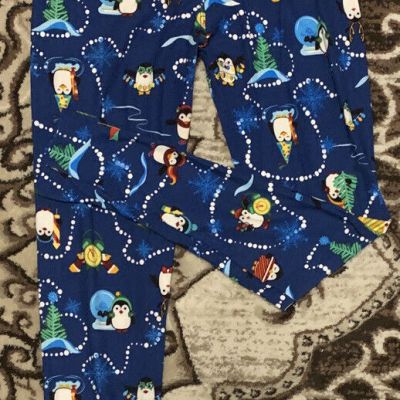 Christmas Print Leggings Penguins New Mix Nwt Super Cute Festive One Size