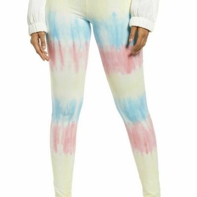 BP. Women's Leggings Pink Yellow Blue Size 1X Jegging Tie Dye NWT 5050