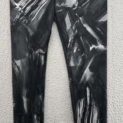 Alo Yoga High Rise Black Marble Paint Leggings Pants Size Small S