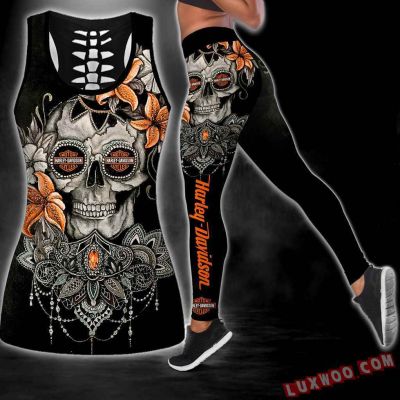 Harley--Davidson Limited Edition Woman Tanktop Legging 3D All Over Print S-5XL