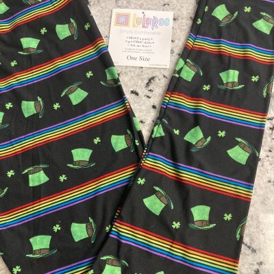 LLR OS St. Patrick's Day Collection Blk w/ Rainbow Stripes & Leprechaun Hats