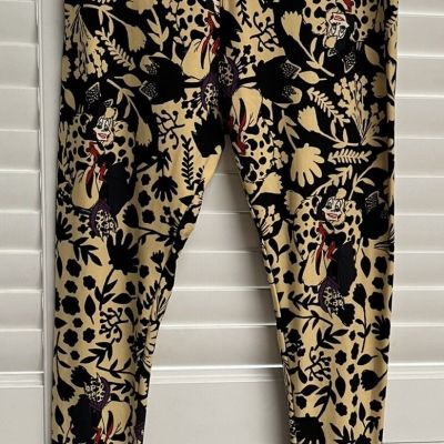 LuLaRoe DISNEY 101 Dalmatians Villain Cruella De Vil Leggings TC Tall & Curvy