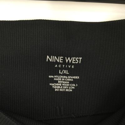 Nine West Active Stretch Crop Leggings Gym Yoga Comfort Black Size L/X-Large