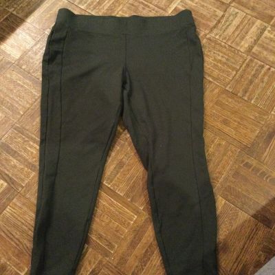 LOFT Plus Olive Green Knit Leggings, Size 18!