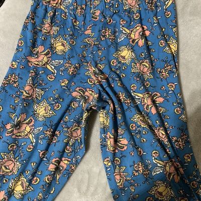 Rue21 Women's Leggings Blue/Flowers L/XL