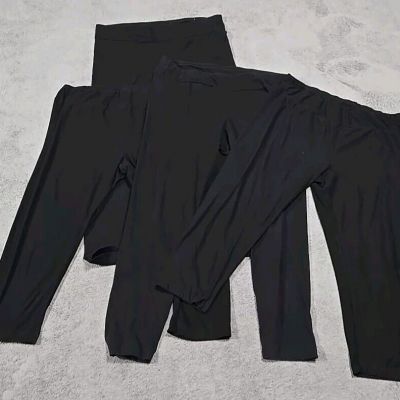 Time And Tru Women's Black Leggings Pants Size XXL 20 Lot Of 4 EUC