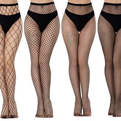 Women's High Waisted Tights Fishnet Stockings Thigh High Pantyhose