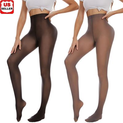 Women Tights Fake Translucent Thermal Stocks Fit Pantyhose Pants Sheer Underwear