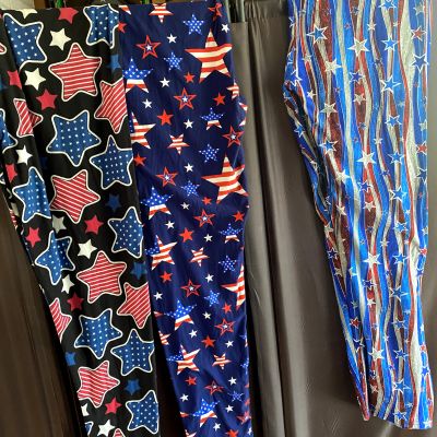 Fourth Of July Leggings plus size (3)