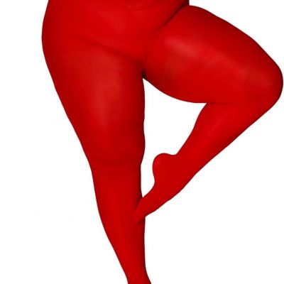 DancMolly Plus Size Tights for Women, Control Top Semi Opaque Nylon Pantyhose Hi