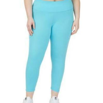 MSRP $35 Fila Womens Come On Down 7/8 Length Leggings Light Blue Size 3X