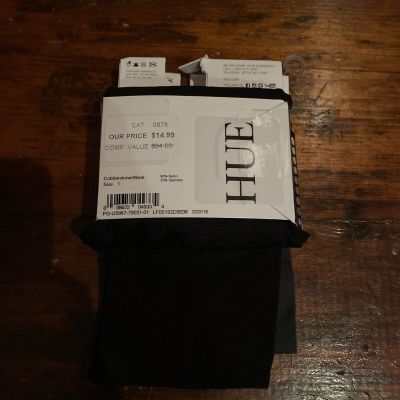 Hue opaque Black & Grey 2 pair Control top tights size 1 (r1)