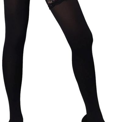 Thigh High Stockings for Women | Opaque Thigh Highs Tights | 100D Pantyhose