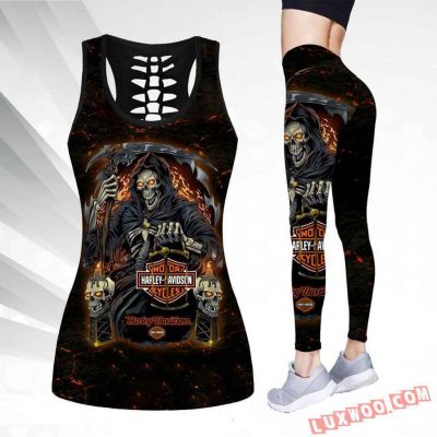 Harley--Davidson Limited Edition Woman Tanktop Legging 3D All Over Print S-5XL