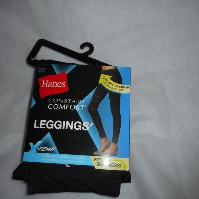 Hanes X Temp Women's Black Constant Comfort Leggings Xlarge & Medium