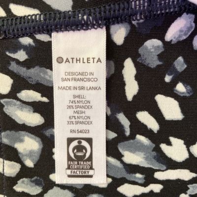 Athleta Pocketed Multicolor Cropped Leggings Size Small EUC