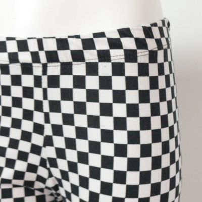 Style 5 Black and White Checkered Leggings Retro Groovy Large