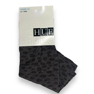 Hue Womens Leopard Print Knee Hi Espresso Heather One Size Fits Most 1 Pair NEW