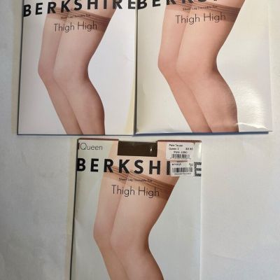 Vintage Berkshire Thigh High Pale Taupe Queen 2 Style 1590 Year 2002 Lot Of 3
