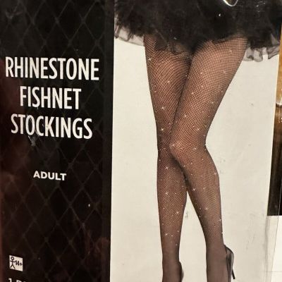 Rhinestone Fishnets Stockings Adult One Size Fits Most By Amscan Halloween NWT