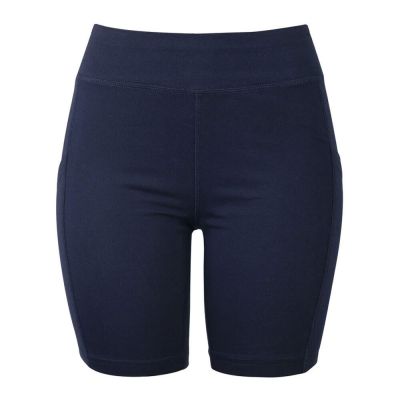 Women's Leggings Bike Shorts w/ Pockets Athletic Running Exercise Sport Navy L