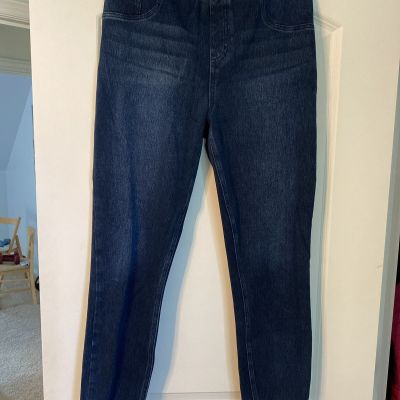 Spanx Jeanish Jean Denim Leggings Size XL Ret $98 Pull-On