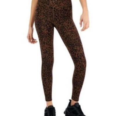 NWT! INC SZ M Leopard Print black Brown  Int Concepts High Rise Legging Pants